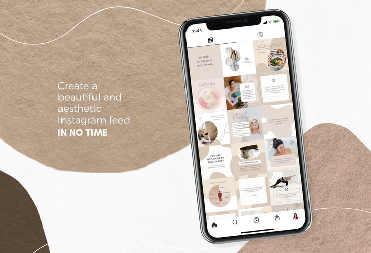 Ladystrategist 30 Wellness Instagram Post Canva Templates instagram canva templates social media templates etsy free canva templates