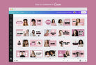 Ladystrategist 30 YouTube Thumbnails For Personal Brands Coaches Realtors Social Media Vlogs instagram canva templates social media templates etsy free canva templates