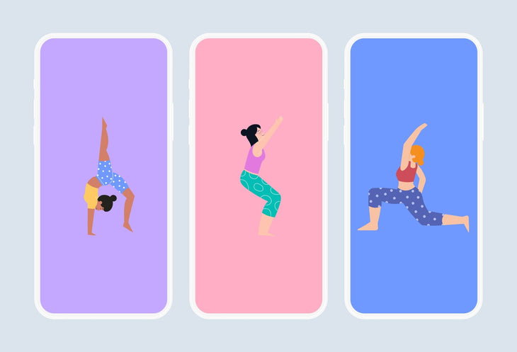 Ladystrategist 40 Unique Yoga Illustrations - Fully Editable in Canva instagram canva templates social media templates etsy free canva templates