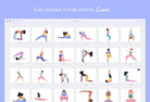 Ladystrategist 40 Unique Yoga Illustrations - Fully Editable in Canva instagram canva templates social media templates etsy free canva templates