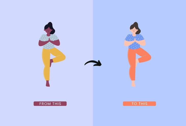 Ladystrategist 40 Unique Yoga Illustrations - Fully Editable in Canva instagram canva templates social media templates etsy free canva templates