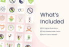 Ladystrategist 50 Unique Yoga and Wellness Benefits Icons Illustrations - Fully Editable in Canva instagram canva templates social media templates etsy free canva templates