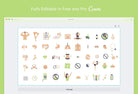 Ladystrategist 50 Unique Yoga and Wellness Benefits Icons Illustrations - Fully Editable in Canva instagram canva templates social media templates etsy free canva templates