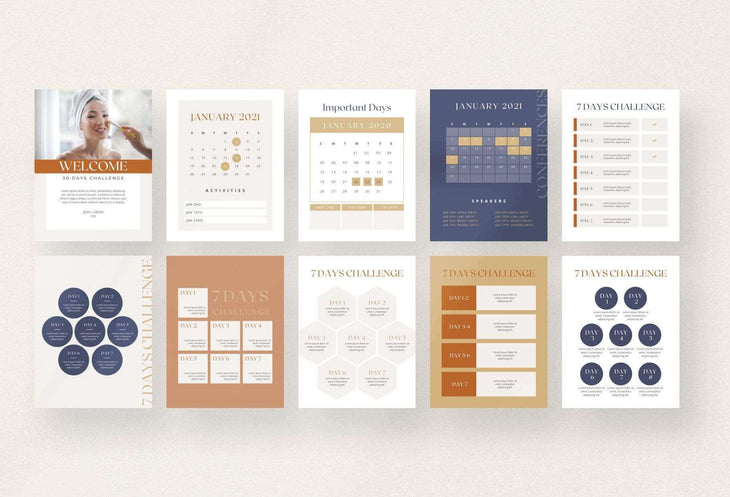 Ladystrategist 7-Day Challenge Lead Magnet Template instagram canva templates social media templates etsy free canva templates