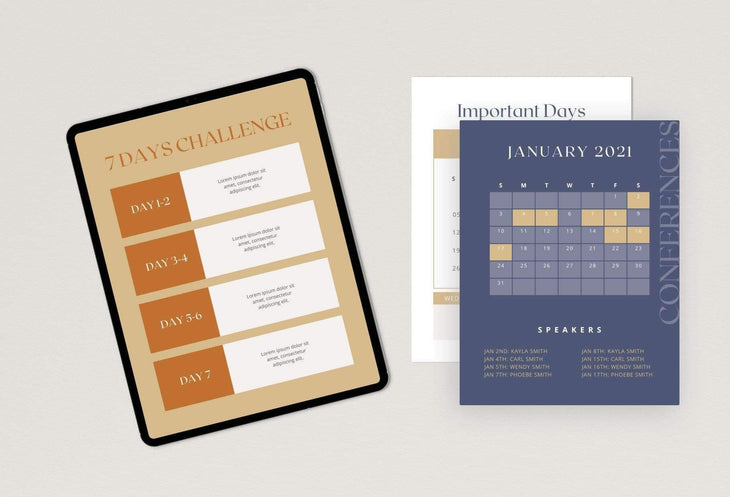 Ladystrategist 7-Day Challenge Lead Magnet Template instagram canva templates social media templates etsy free canva templates