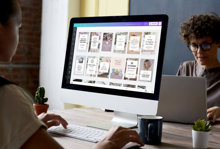 Ladystrategist 70 Minimalist Pinterest Templates for Canva instagram canva templates social media templates etsy free canva templates