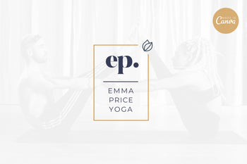 Ladystrategist Shop DIY Emma Yoga Brand Logo Canva Template instagram canva templates social media templates etsy free canva templates
