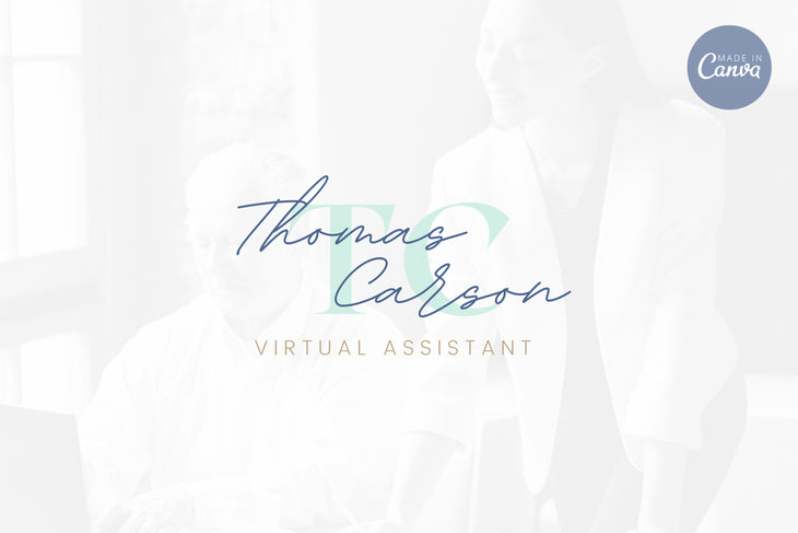 Ladystrategist Shop DIY Thomas Virtual Assistant Brand Logo Canva Template instagram canva templates social media templates etsy free canva templates