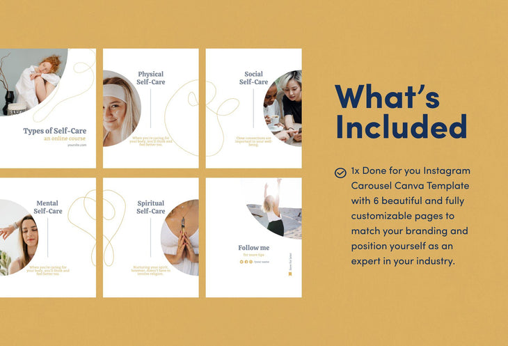 Ladystrategist Addison Educational 6-Page Carousel Canva Template instagram canva templates social media templates etsy free canva templates