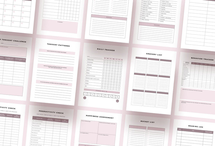 Ladystrategist ADHD Therapy Planner Canva Template A4 Size instagram canva templates social media templates etsy free canva templates