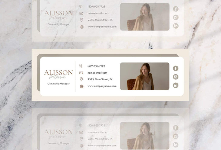 Ladystrategist Alisson Email Signature Template Editable Canva Template Rose Gold instagram canva templates social media templates etsy free canva templates