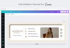 Ladystrategist Alisson Email Signature Template Editable Canva Template Rose Gold instagram canva templates social media templates etsy free canva templates