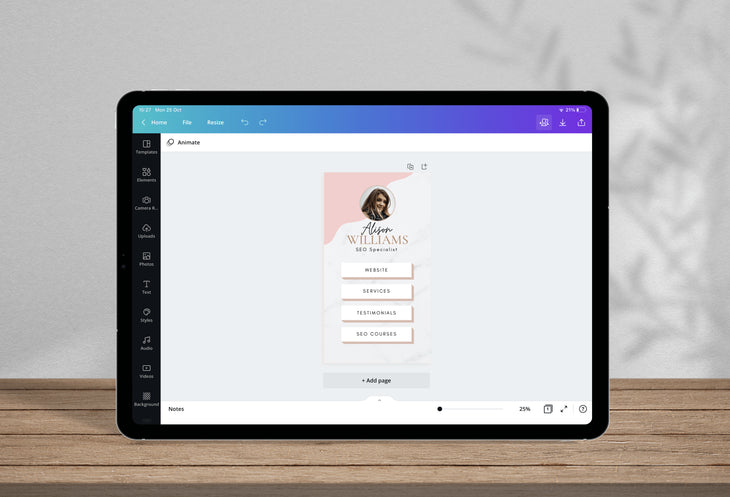 Ladystrategist Allison Instagram Link in Bio Canva Landing Page Website instagram canva templates social media templates etsy free canva templates