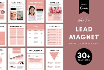 Ladystrategist Amelia Lead Magnet Editable Canva Template instagram canva templates social media templates etsy free canva templates