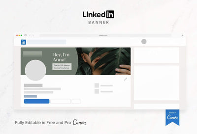 Ladystrategist Anna Linked In Banner Canva Template instagram canva templates social media templates etsy free canva templates