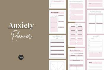 Ladystrategist Anxiety Planner Canva Template A4 Size instagram canva templates social media templates etsy free canva templates