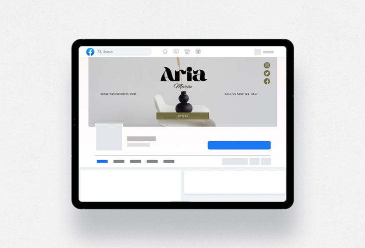 Ladystrategist Aria Facebook Cover Canva Template instagram canva templates social media templates etsy free canva templates