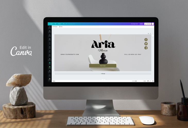Ladystrategist Aria Facebook Cover Canva Template instagram canva templates social media templates etsy free canva templates