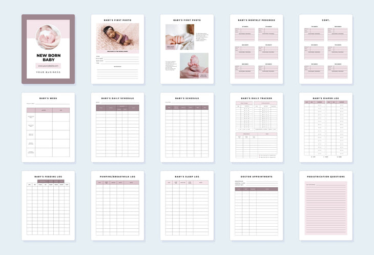Ladystrategist Baby Planner Canva Template instagram canva templates social media templates etsy free canva templates