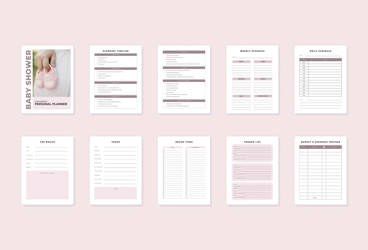 Ladystrategist Baby Shower Planner Canva Template instagram canva templates social media templates etsy free canva templates