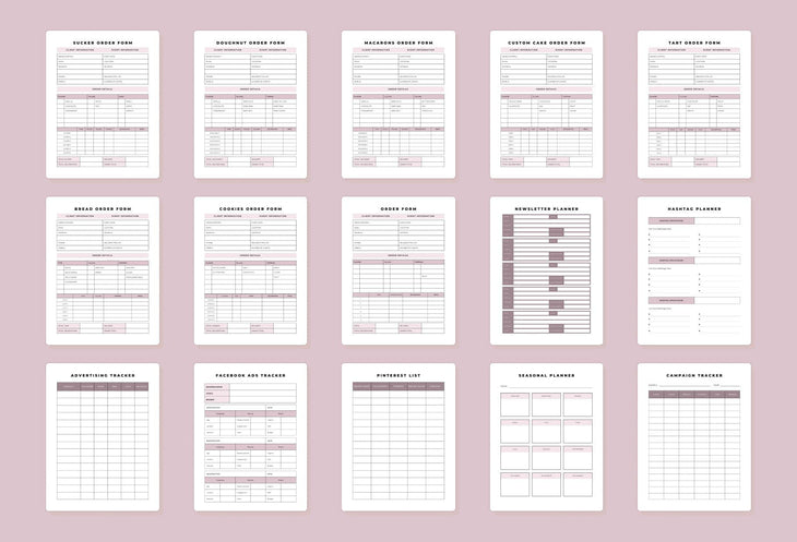Ladystrategist Bakery Planner Canva Template instagram canva templates social media templates etsy free canva templates