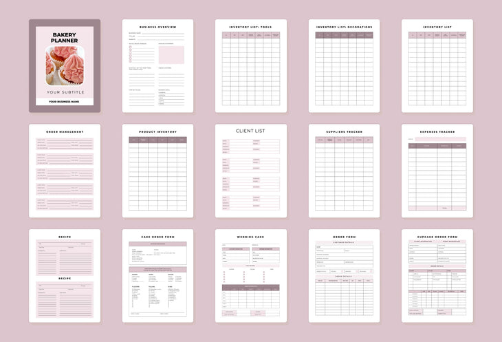 Ladystrategist Bakery Planner Canva Template instagram canva templates social media templates etsy free canva templates