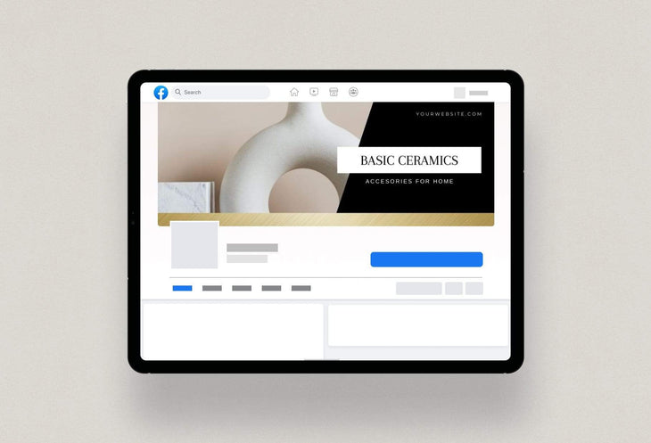 Ladystrategist Basic Ceramics Facebook Cover Canva Template instagram canva templates social media templates etsy free canva templates