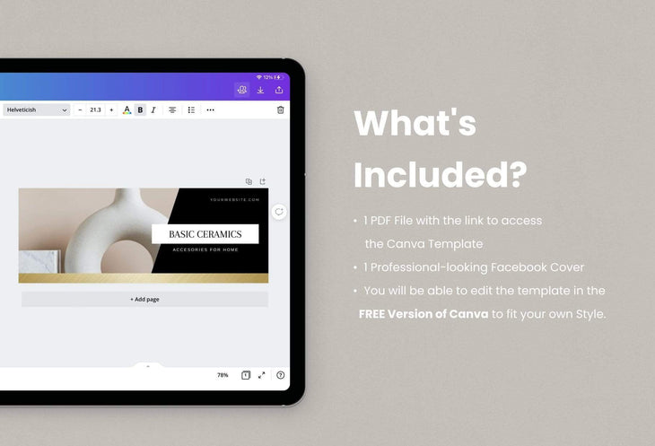Ladystrategist Basic Ceramics Facebook Cover Canva Template instagram canva templates social media templates etsy free canva templates