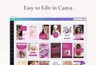 Ladystrategist Beauty Pinterest Template instagram canva templates social media templates etsy free canva templates