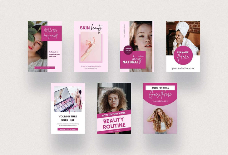 Ladystrategist Beauty Pinterest Template instagram canva templates social media templates etsy free canva templates