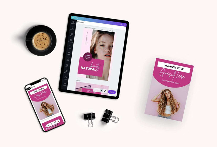 Ladystrategist Beauty Pinterest Template instagram canva templates social media templates etsy free canva templates