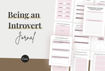 Ladystrategist Being an Introvert Planner Canva Template A4 Size instagram canva templates social media templates etsy free canva templates