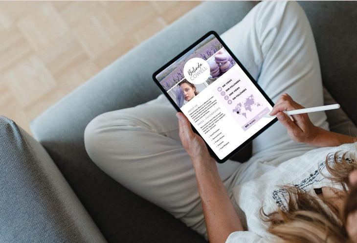 Ladystrategist Belinda Cowell Media Kit Canva Template for Influencers Rose Gold instagram canva templates social media templates etsy free canva templates