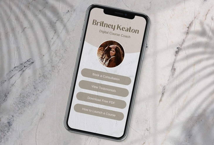 Ladystrategist Britney Instagram Link in Bio Canva Landing Page Website instagram canva templates social media templates etsy free canva templates