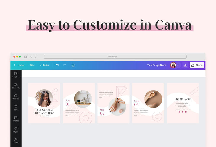 Ladystrategist Bubbles Carousel Instagram Engagement Booster Canva Template instagram canva templates social media templates etsy free canva templates