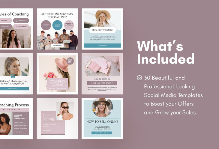 Ladystrategist Business Coaching Instagram Post Canva Templates instagram canva templates social media templates etsy free canva templates