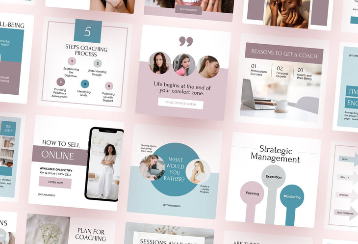 Ladystrategist Business Coaching Instagram Post Canva Templates instagram canva templates social media templates etsy free canva templates