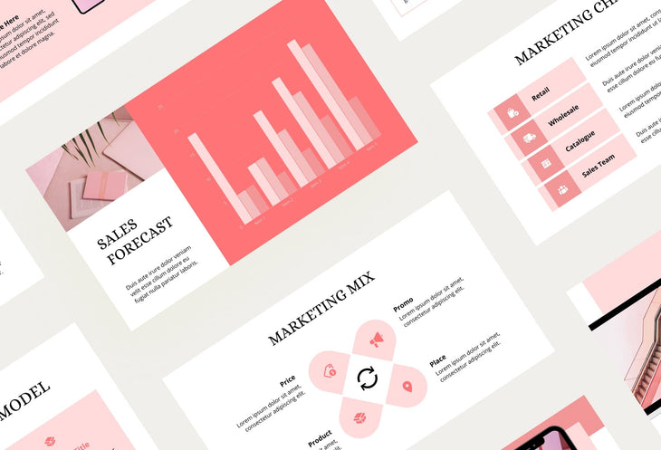Ladystrategist Business Plan Presentation Blush Collection Fully Editable Canva Template instagram canva templates social media templates etsy free canva templates