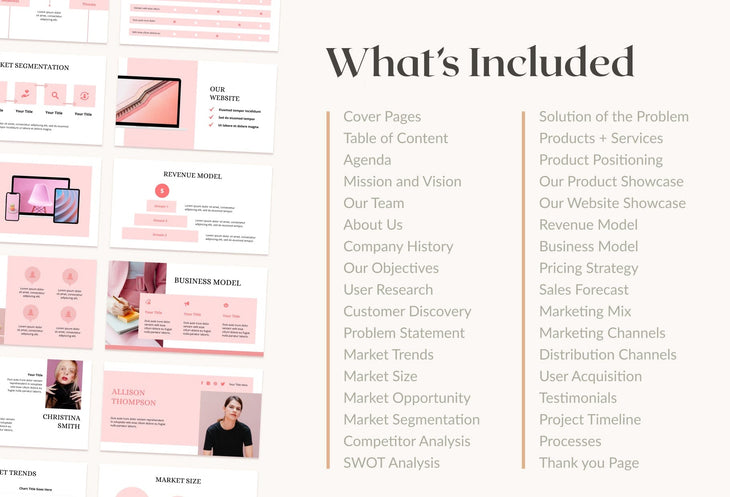 Ladystrategist Business Plan Presentation Blush Collection Fully Editable Canva Template instagram canva templates social media templates etsy free canva templates