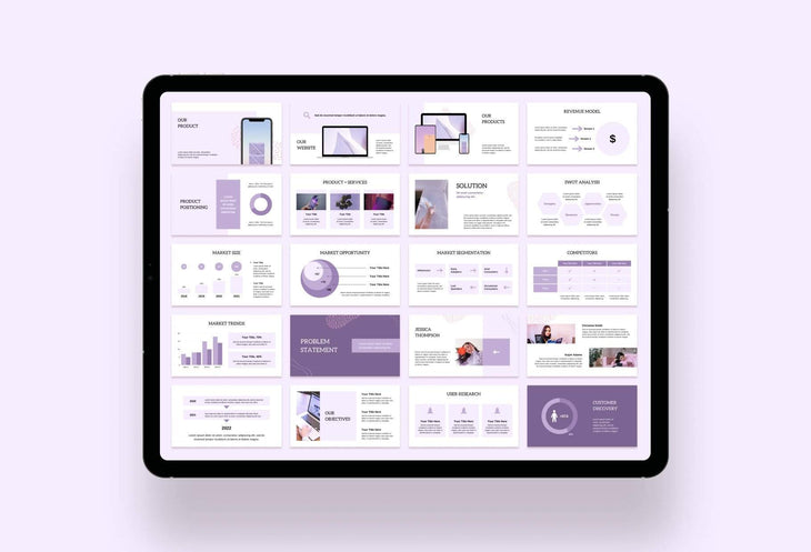 Ladystrategist Business Plan Presentation Lavanda Collection Fully Editable Canva Template instagram canva templates social media templates etsy free canva templates