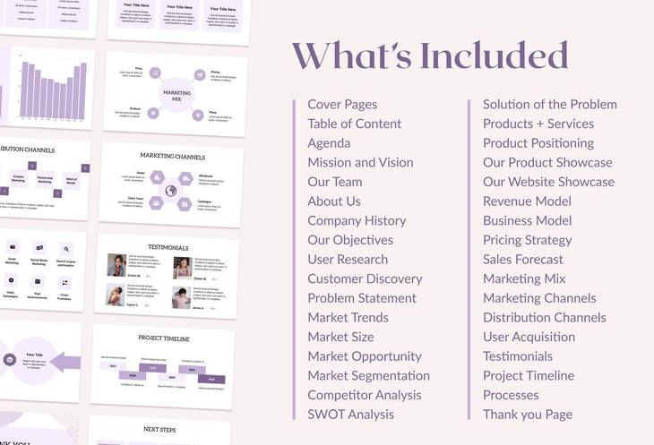 Ladystrategist Business Plan Presentation Lavanda Collection Fully Editable Canva Template instagram canva templates social media templates etsy free canva templates