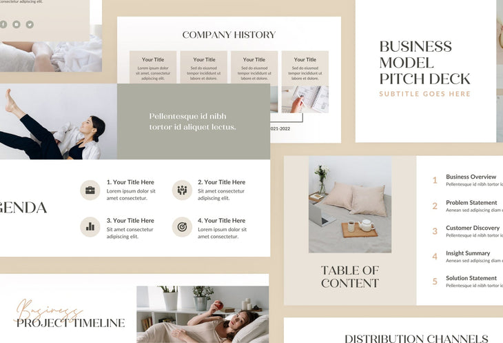 Ladystrategist Business Plan Presentation Neutral Collection Fully Editable Canva Template instagram canva templates social media templates etsy free canva templates