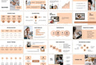 Ladystrategist Business Plan Presentation Peach Collection Fully Editable Canva Template instagram canva templates social media templates etsy free canva templates