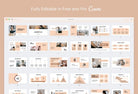 Ladystrategist Business Plan Presentation Peach Collection Fully Editable Canva Template instagram canva templates social media templates etsy free canva templates