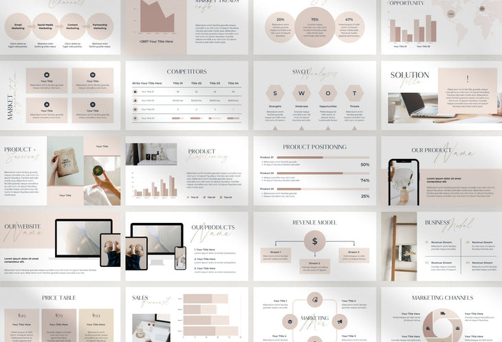 Ladystrategist Business Plan Presentation Sage Collection Fully Editable Canva Template instagram canva templates social media templates etsy free canva templates