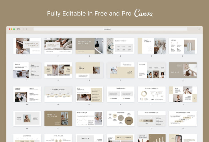 Ladystrategist Business Plan Presentation Savannah Collection Fully Editable Canva Template instagram canva templates social media templates etsy free canva templates