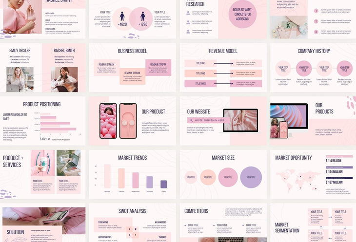 Ladystrategist Business Plan Presentation Sweet Collection Fully Editable Canva Template instagram canva templates social media templates etsy free canva templates