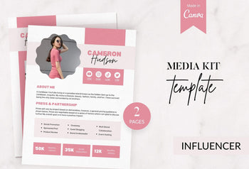 Ladystrategist Cameron Hudson Media Kit Canva Template for Influencers instagram canva templates social media templates etsy free canva templates