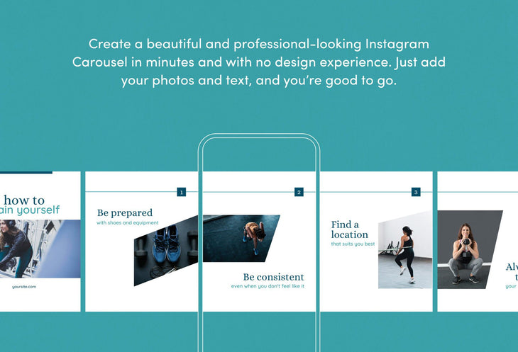 Ladystrategist Camila Fitness 6-Page Carousel Canva Template instagram canva templates social media templates etsy free canva templates