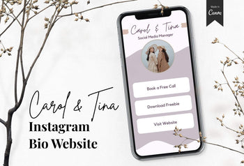 Ladystrategist Carol Instagram Link in Bio Canva Landing Page Website instagram canva templates social media templates etsy free canva templates